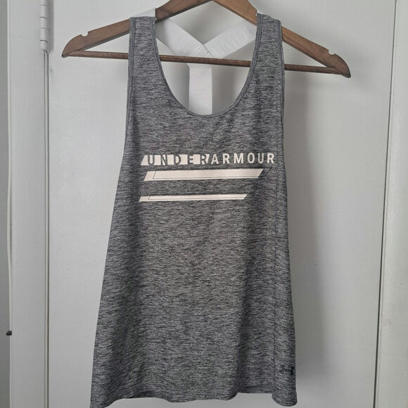 Under Armour Women's Size Medium Gray Workout Athletic Tank - Picture 1 of 7